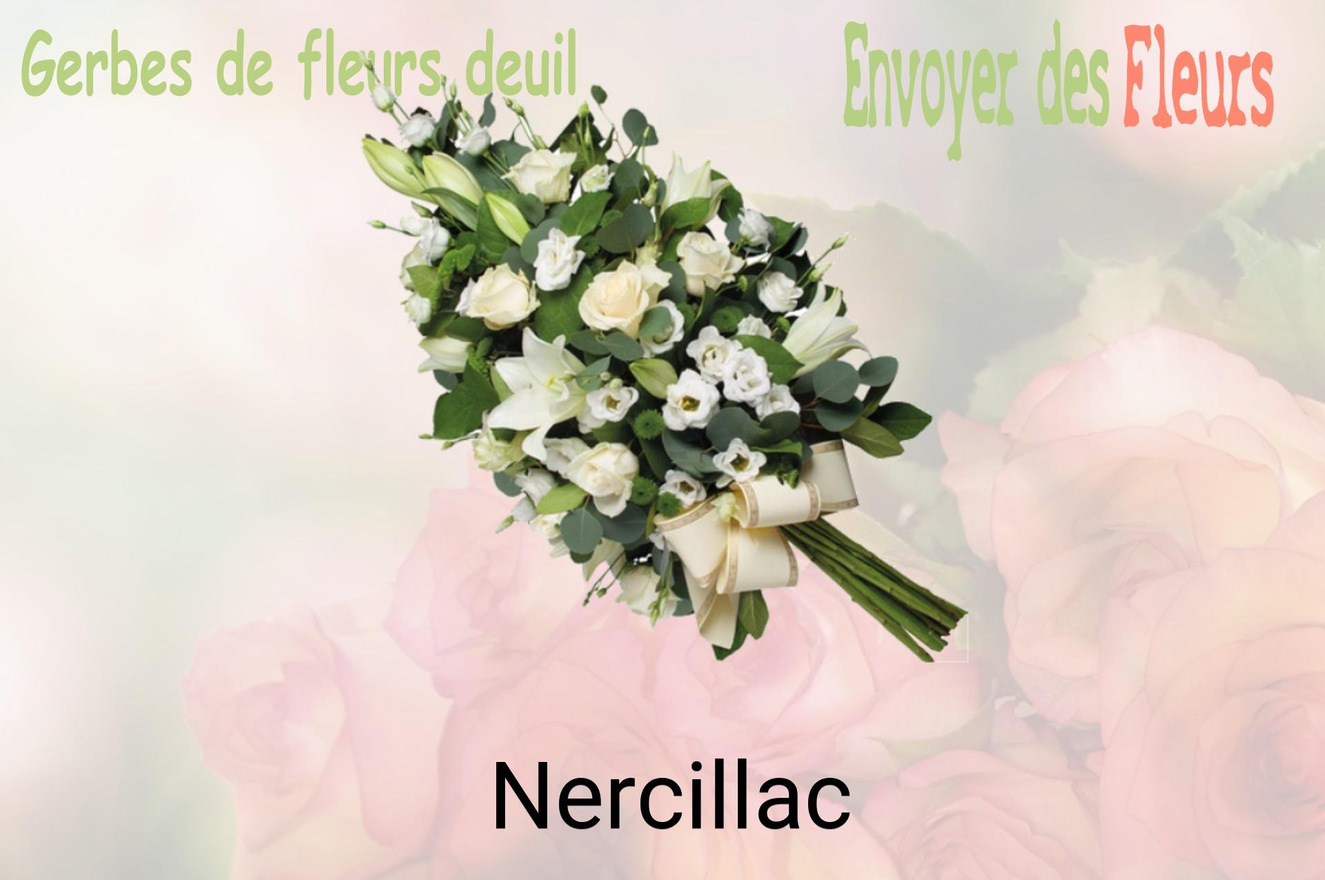 Gerbe de fleurs de deuil livrée à Nercillac